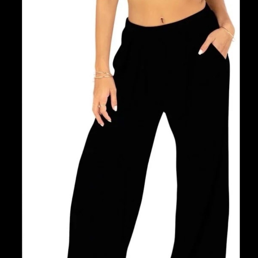 NWT Hurley black flowy beach pants Small